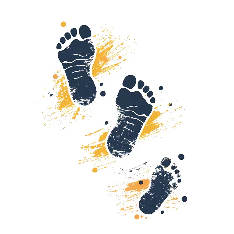 Colorful Footprints Art