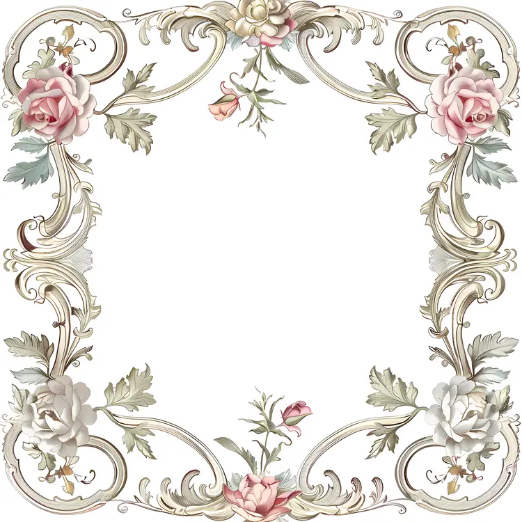 Vintage Floral Frame