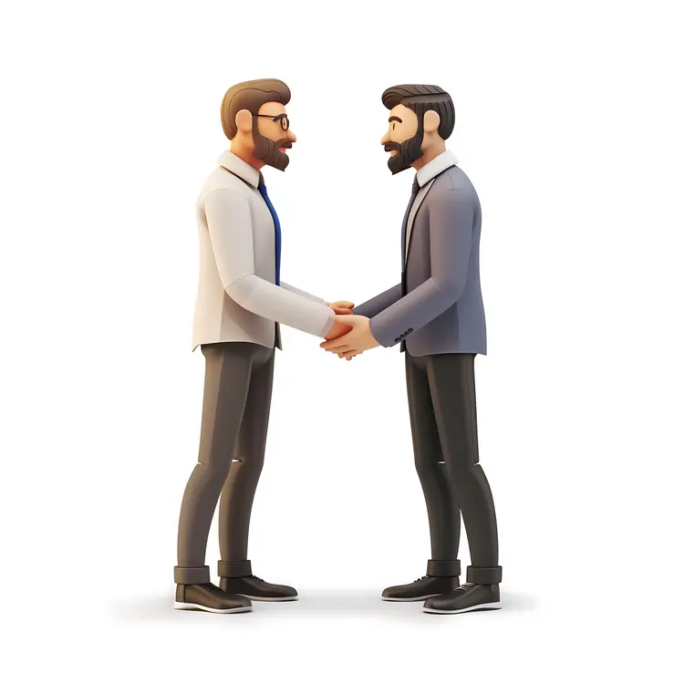 Cartoon Business Handshake