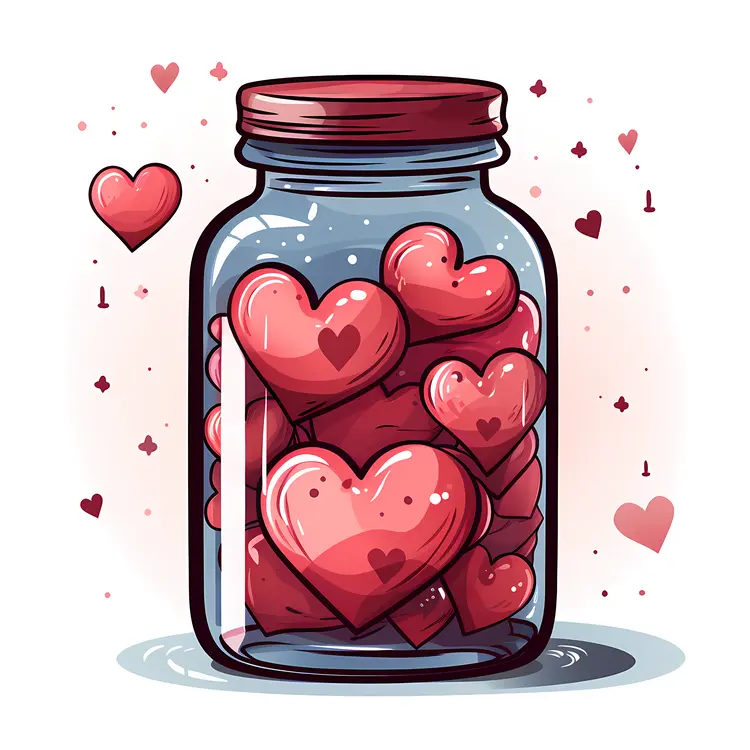 Jar of Heart Candies