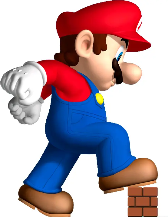 Mario Jumping on a Brick