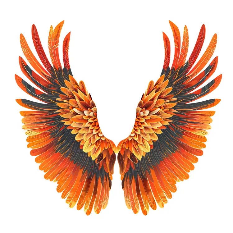 Colorful Feathered Wings