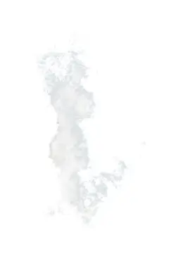 Gray Watercolor Splash on Transparent Background