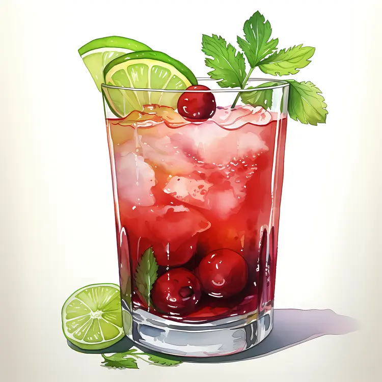 Refreshing Cranberry Lime Drink