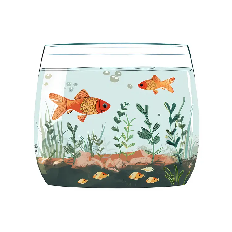 Goldfish in a Rectangular Aquarium