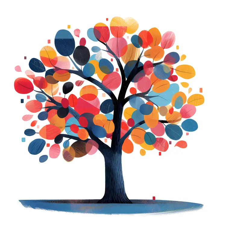 Colorful Tree Illustration