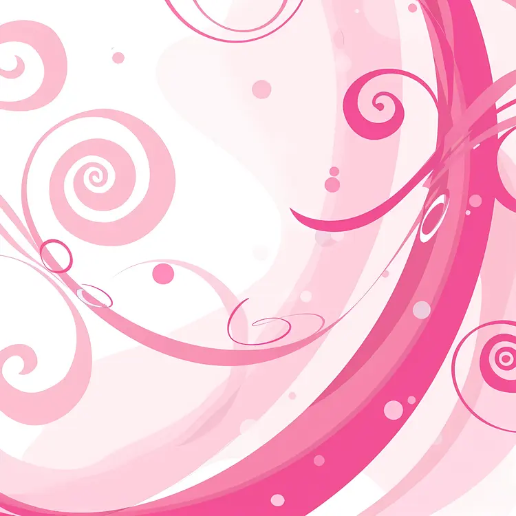 Pink Swirls Abstract Art