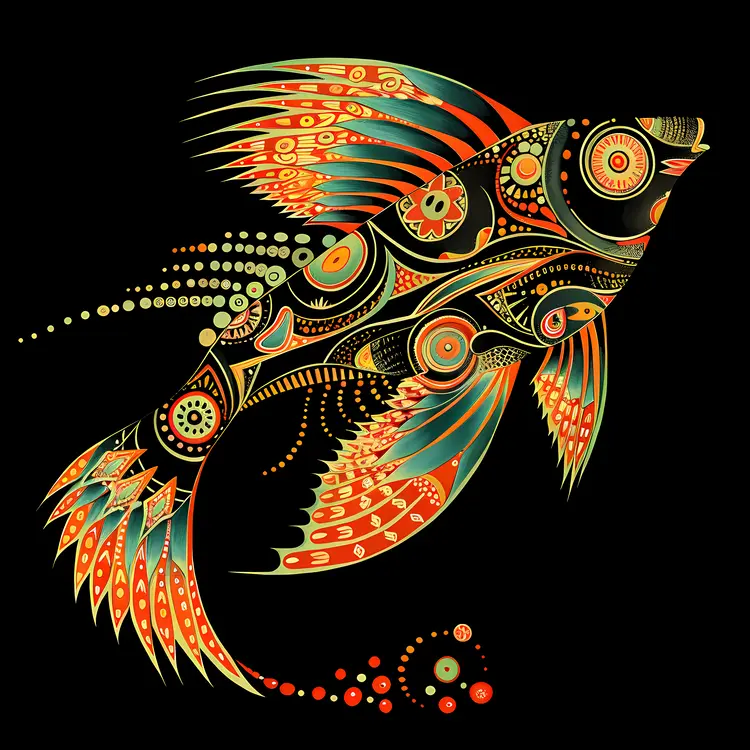 Artistic Colorful Fish Illustration
