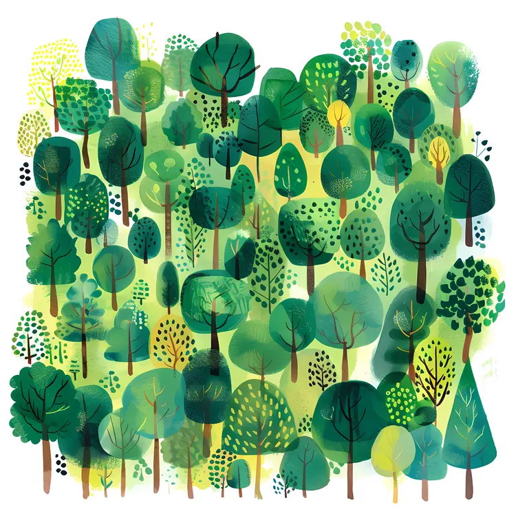 Dense Forest with Lush Greenery