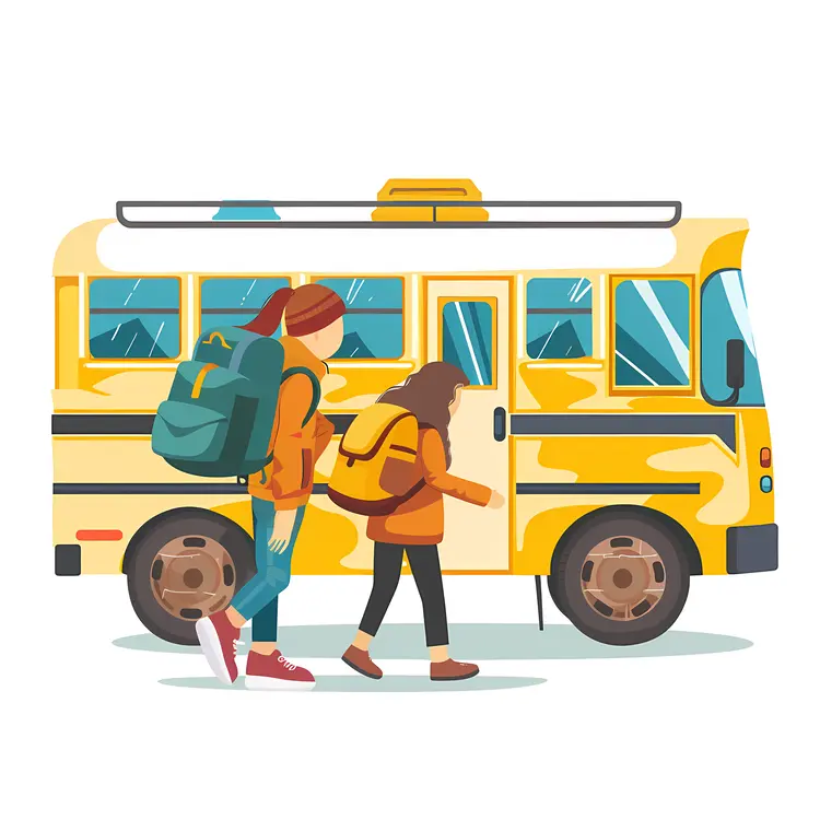 Children Boarding a School Bus