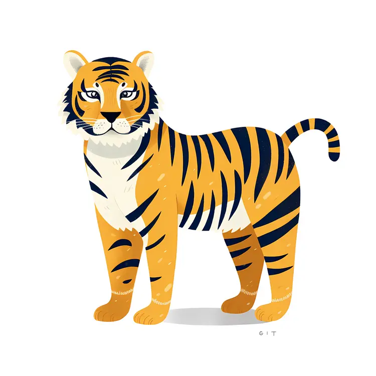 Charming Tiger Cartoon