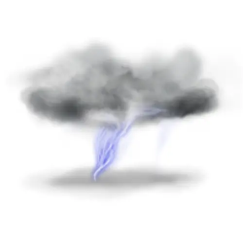 Dark Cloud with Lightning Illustration