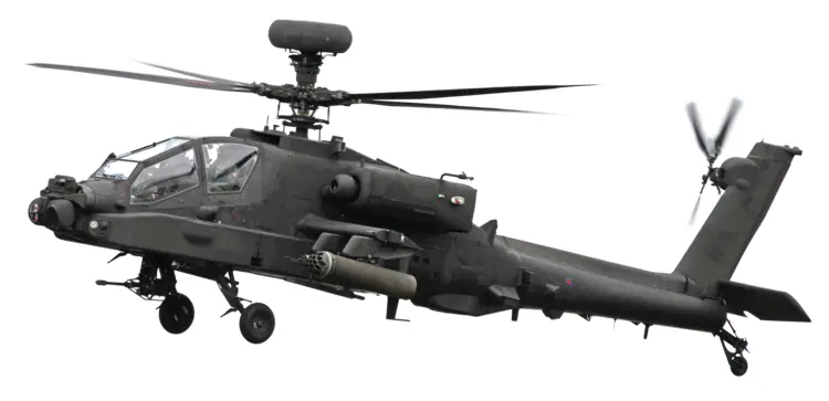 Black Military Helicopter in Flight