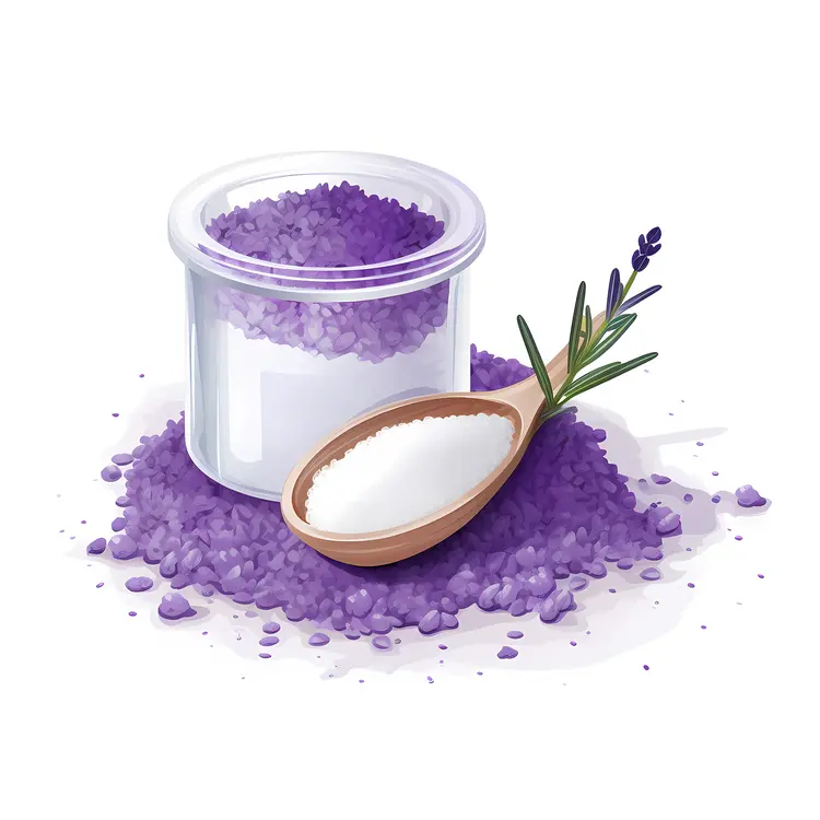 Lavender Bath Salts in Glass Jar