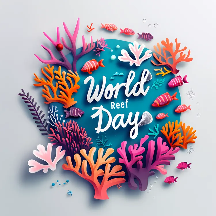 Vibrant World Reef Day Illustration