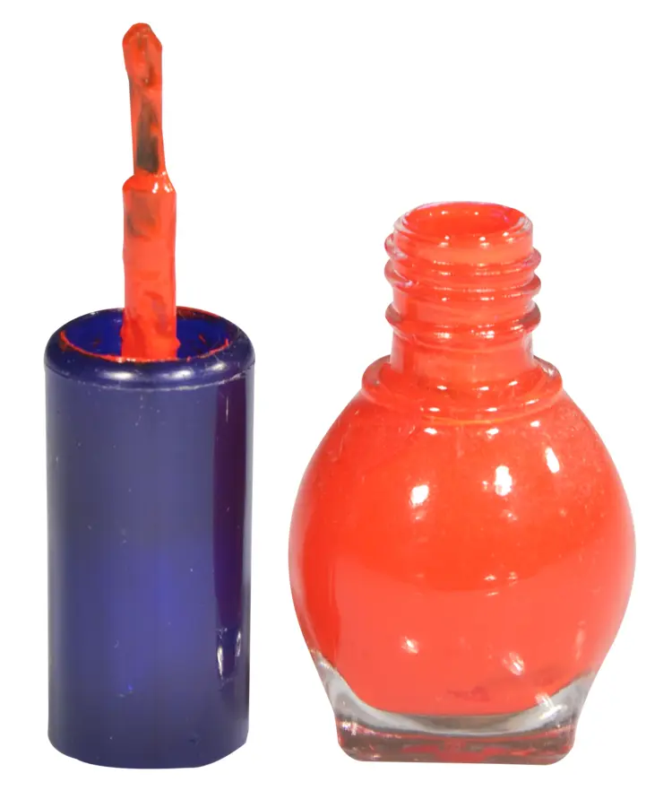Red Nail Polish Bottle with Brush