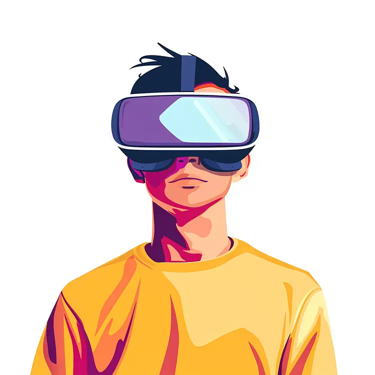 Colorful VR Headset Illustration