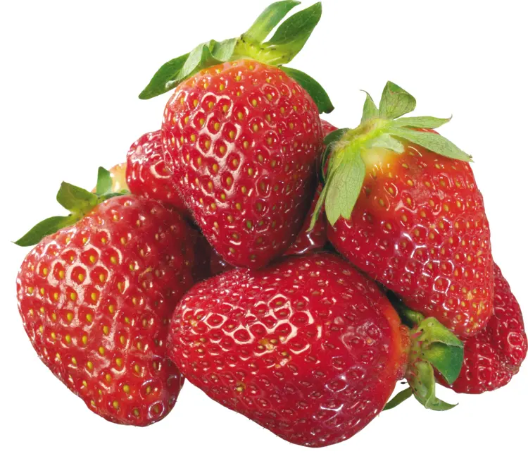 Cluster of Red Strawberries