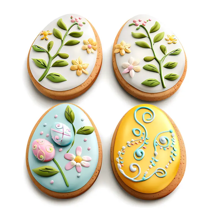 Easter Egg Decorated Cookies