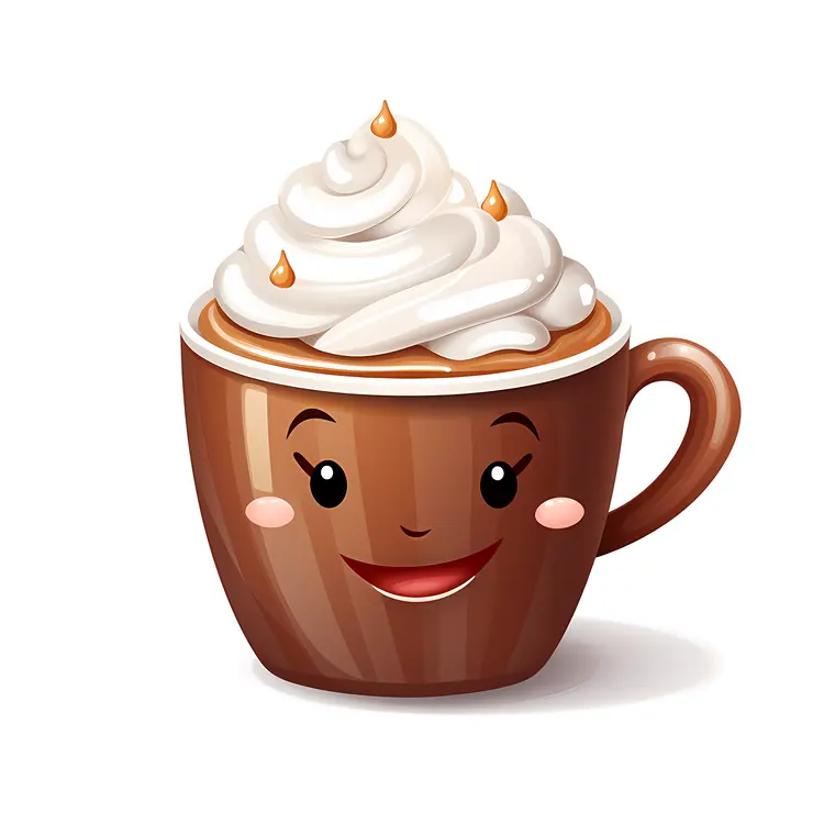 Smiling Cup with Whipped Cream