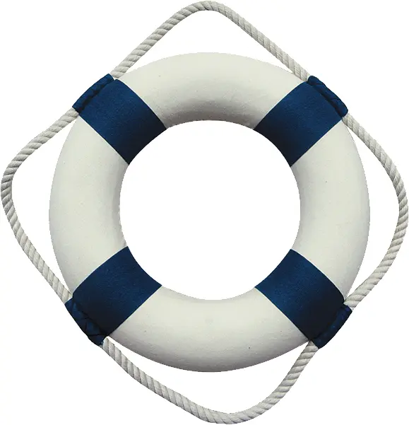 Blue and White Life Buoy