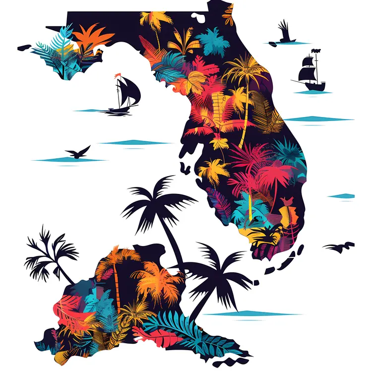 Tropical Map of North and Central America