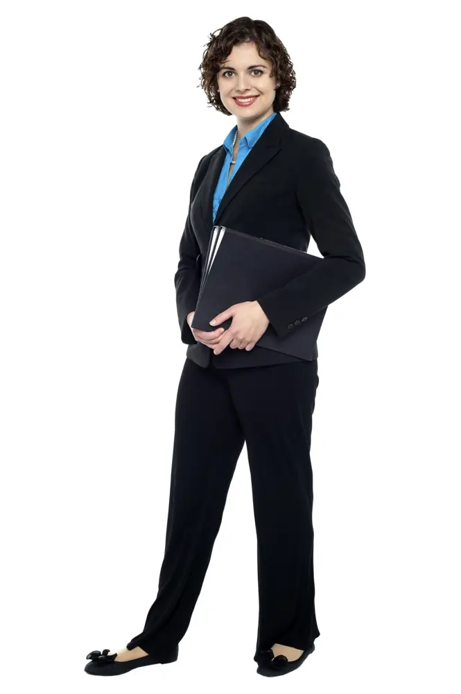 Professional Businesswoman Holding a Folder