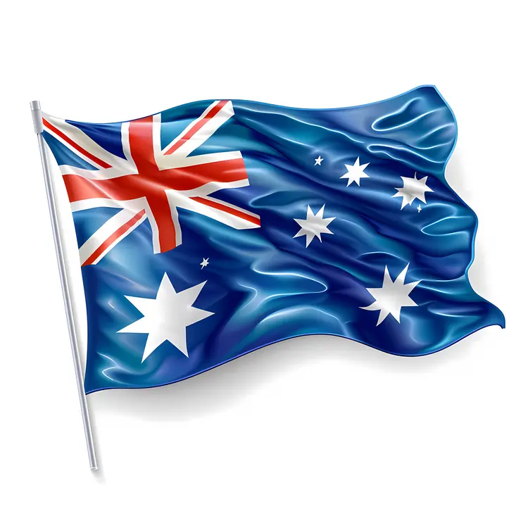 Waving Australian Flag