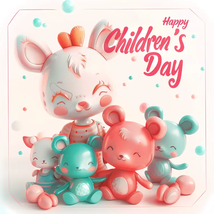 Happy Children's Day with Cute Toys