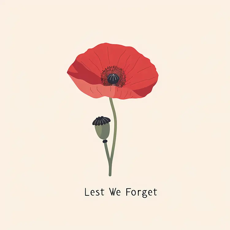 Red Poppy for Remembrance