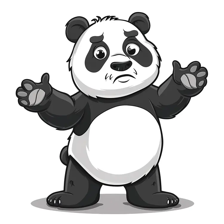 Cute Cartoon Panda Illustration