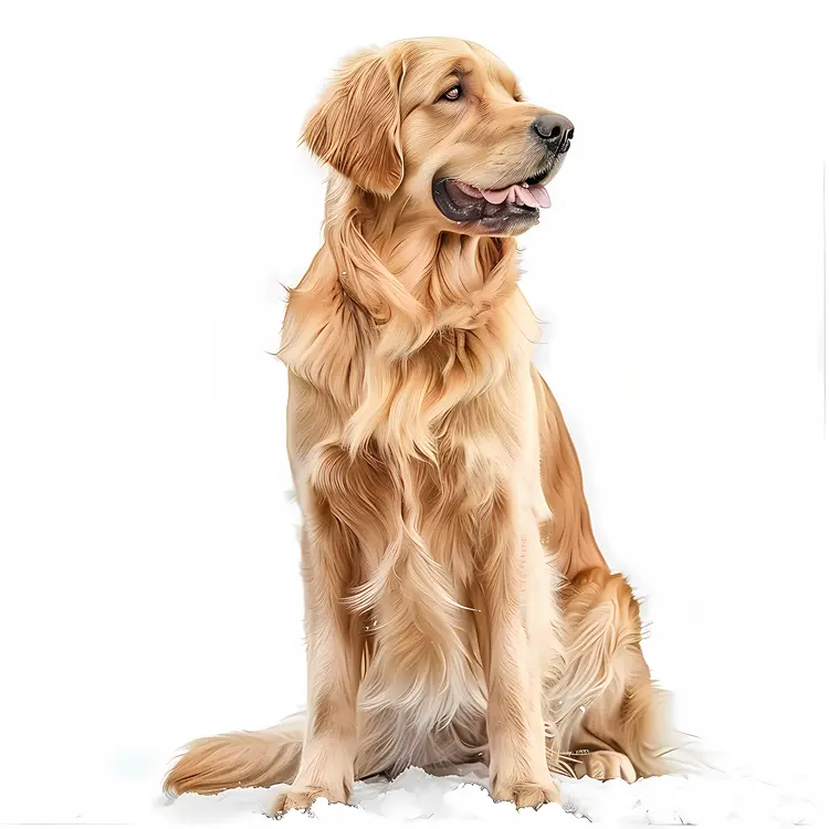 Golden Retriever Dog Sitting