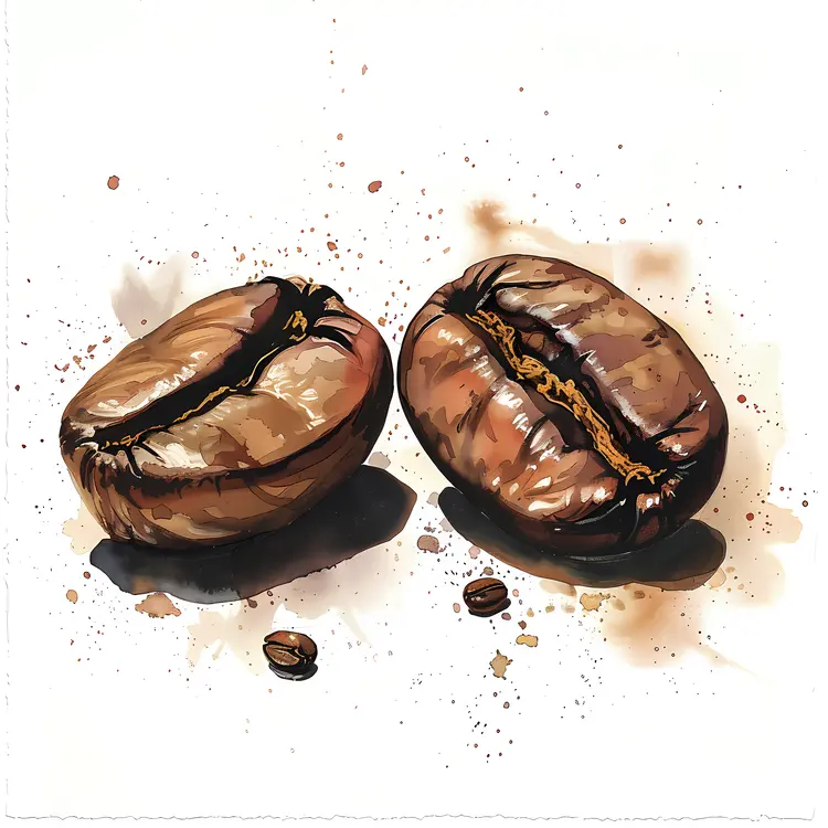 Brown Roasted Coffee Beans