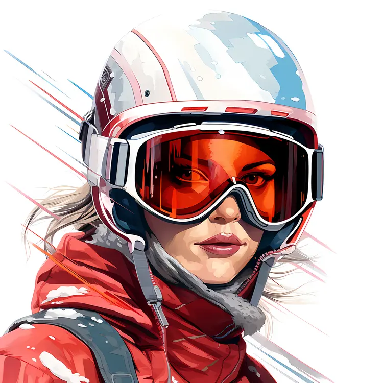 Person Wearing Ski Goggles and Helmet