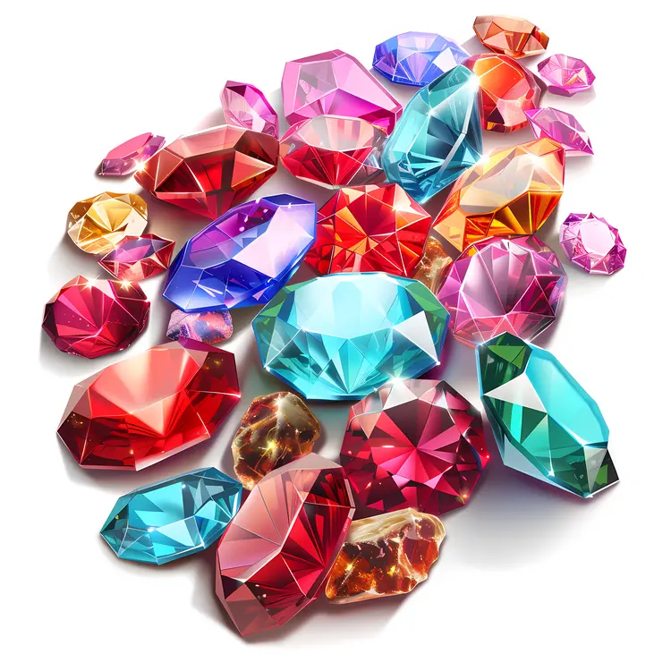 Shiny Colorful Gems