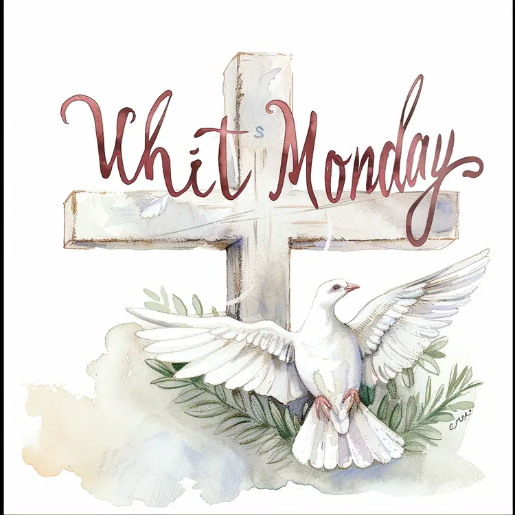 Whit Monday Cross with Dove and Olive Branch