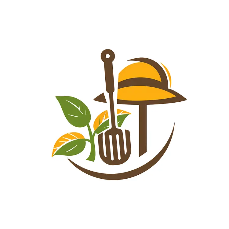 Gardening Tools with Hat and Plants