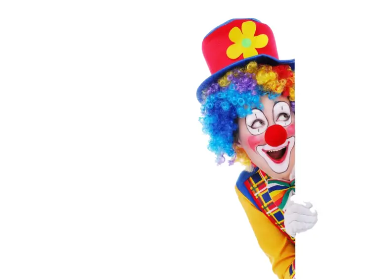 Colorful Clown Peeking