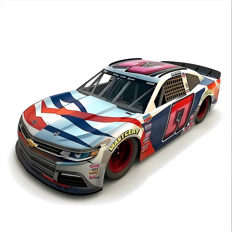 NASCAR Racing Car with Colorful Design