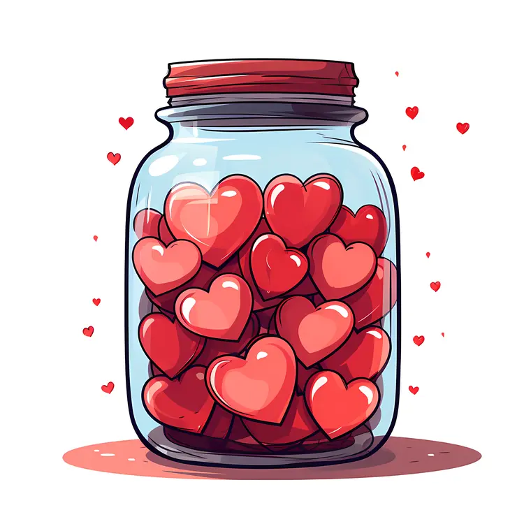 Hearts in a Jar for Valentine's Day