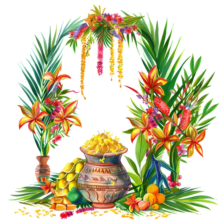 Colorful Floral Arch Decoration