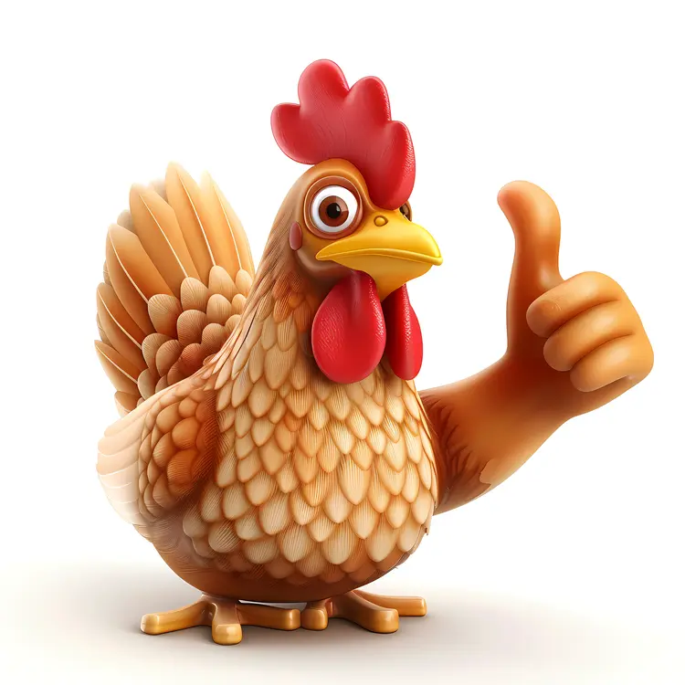 Brown Chicken Giving Thumbs Up