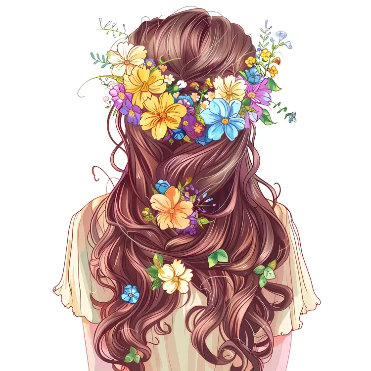Floral Hair with Braids