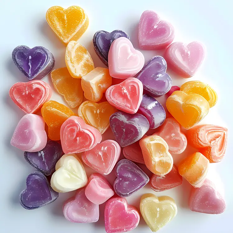 Colorful Heart-shaped Candies