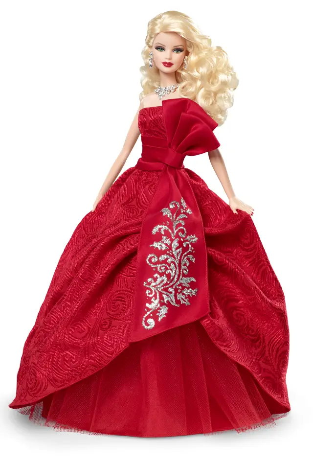 Elegant Barbie in Red Dress
