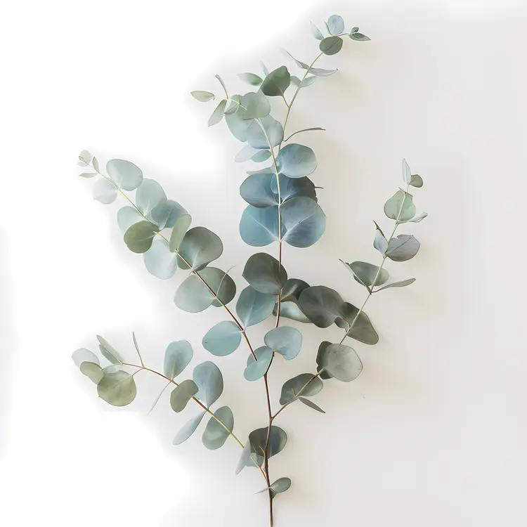 Eucalyptus Leaves on a Branch