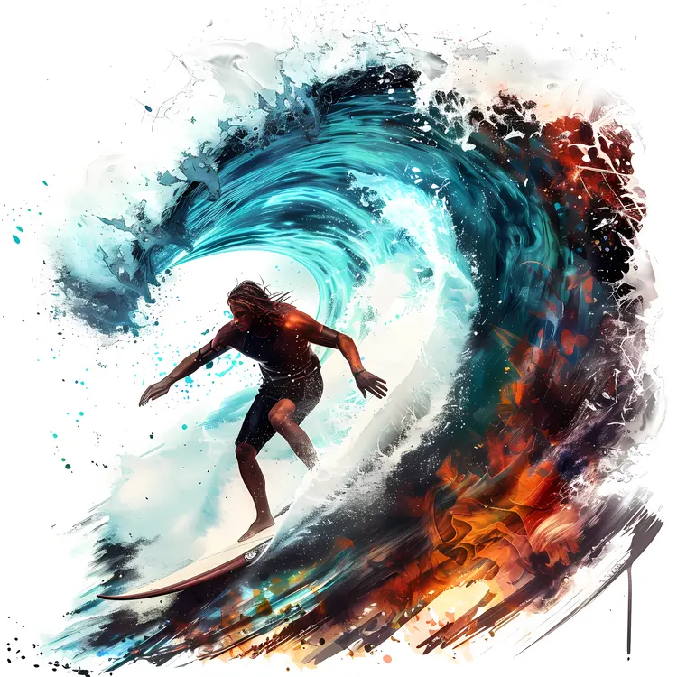 Surfer in Action