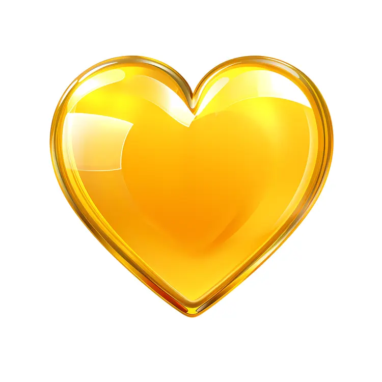 Shiny Yellow Heart