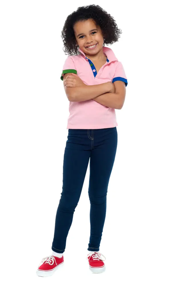 Smiling Girl in Casual Outfit