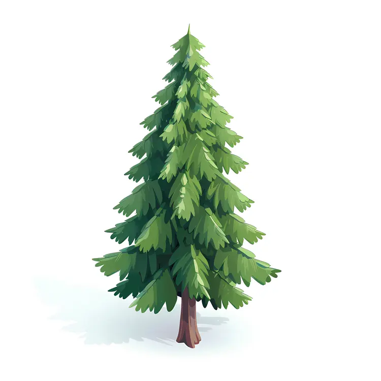 Green Pine Tree Illustration
